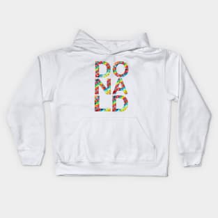 Donald, name, typography Kids Hoodie